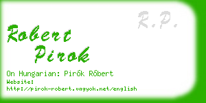 robert pirok business card