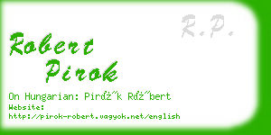 robert pirok business card